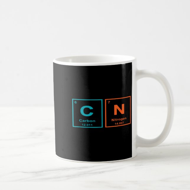 Funny 6 7 Periodic Table Carbon Nitrogen Humor  Kaffeetasse (Rechts)