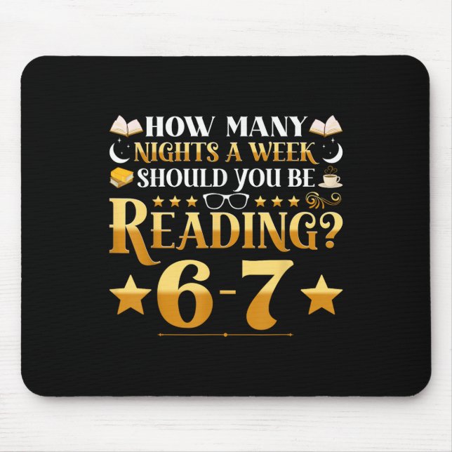 Funny 6-7 Reading Meme Quote Teacher Librarian Boo Mousepad (Vorne)