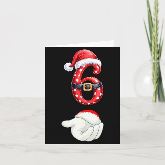 Funny 6 7 Six Seven Meme Couple Matching Christmas Karte (Vorderseite)