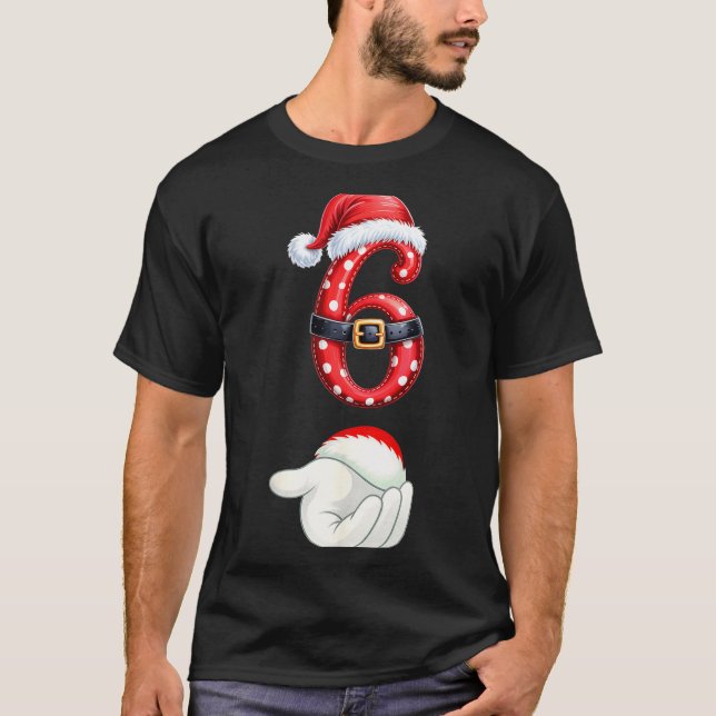 Funny 6 7 Six Seven Meme Couple Matching Christmas T-Shirt (Vorderseite)