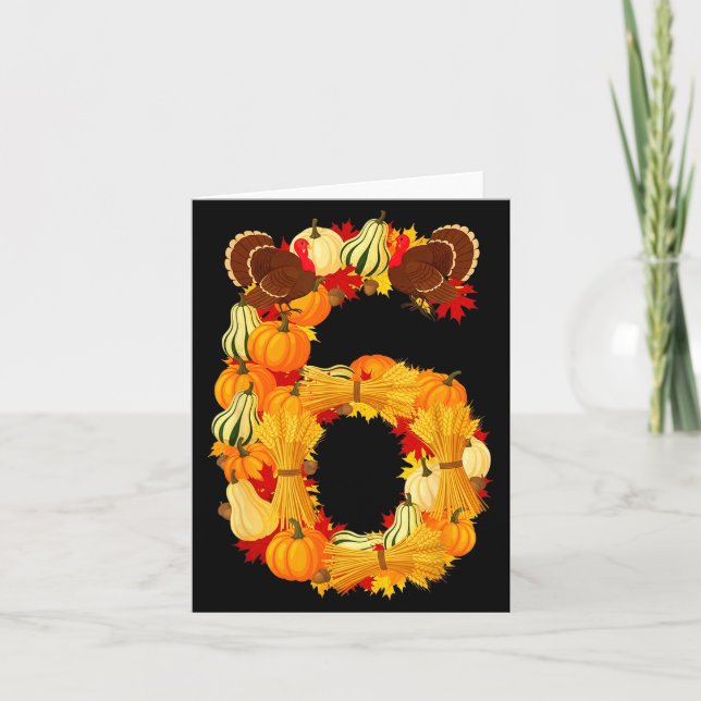 Funny 6 7 Six Seven Meme Couple Thanksgiving Turke Karte (Vorderseite)