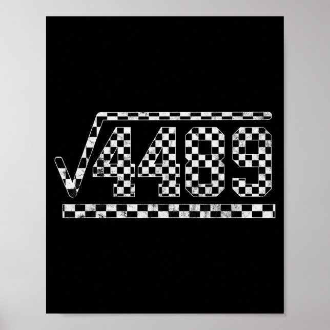 Funny 6 7 Square Root Of 4489 Slang Math Teacher  Poster (Vorne)