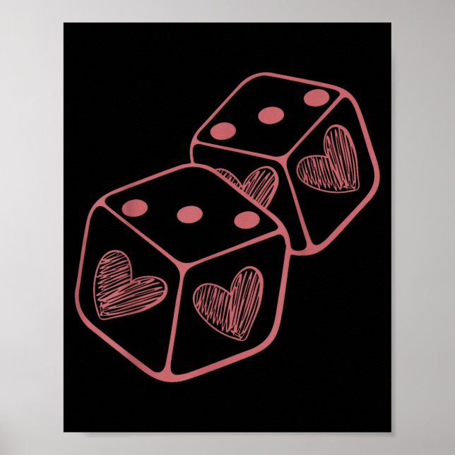 Funny 6 7 Valentine Couples Matching Love Heart Pl Poster (Vorne)