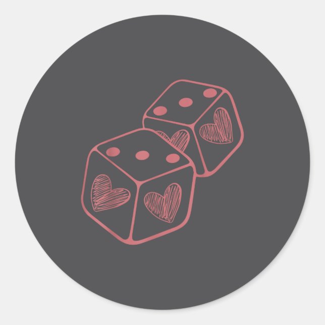 Funny 6 7 Valentine Couples Matching Love Heart Pl Runder Aufkleber (Vorderseite)