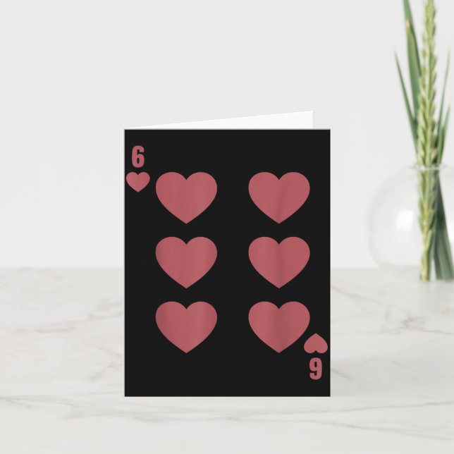 Funny 6 7 Valentine Love Heart Playing Card Matchi Karte (Vorderseite)