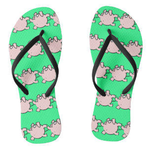 Funny 6 Cartoon Pig Wählen Sie Farbe Frauen Drehte Flip Flops