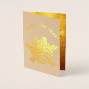 Funny 6 Cartoon Pig Year Zodiac Birthday Luxury GC Folienkarte