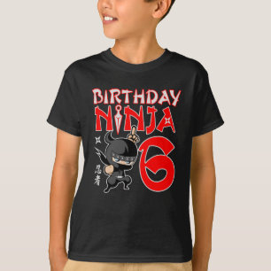 Funny 6. Geburtstag Ninja 6 Jahre alt Geschenke f T-Shirt