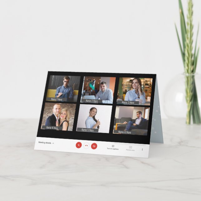 Funny 6 Spot Zoom Weihnachtsfeiertagskarte Feiertagskarte (Vorderseite)