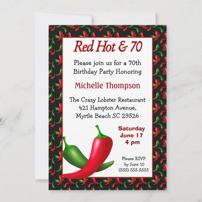 Funny 70. Geburtstag Einladung (Vorderseite)