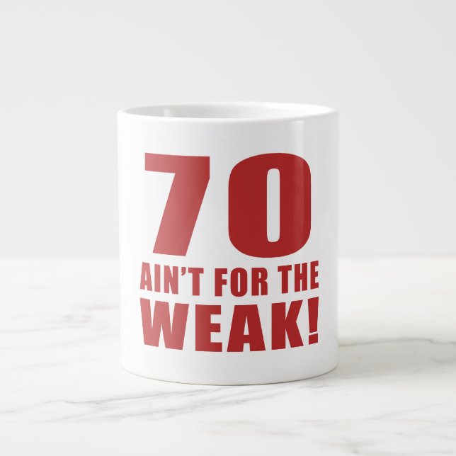 Funny 70. Geburtstag Gag Geschenke Jumbo-Tasse (Vorderseite)