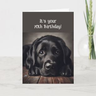 Funny 70. Geburtstag, Labrador Retriever Karte