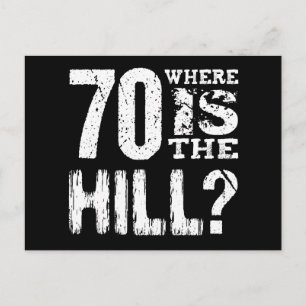 Funny 70. Geburtstag Save the Date V05F Ankündigungspostkarte