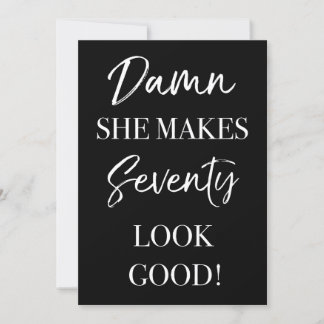 Funny 70. Geburtstagsparty Einladung