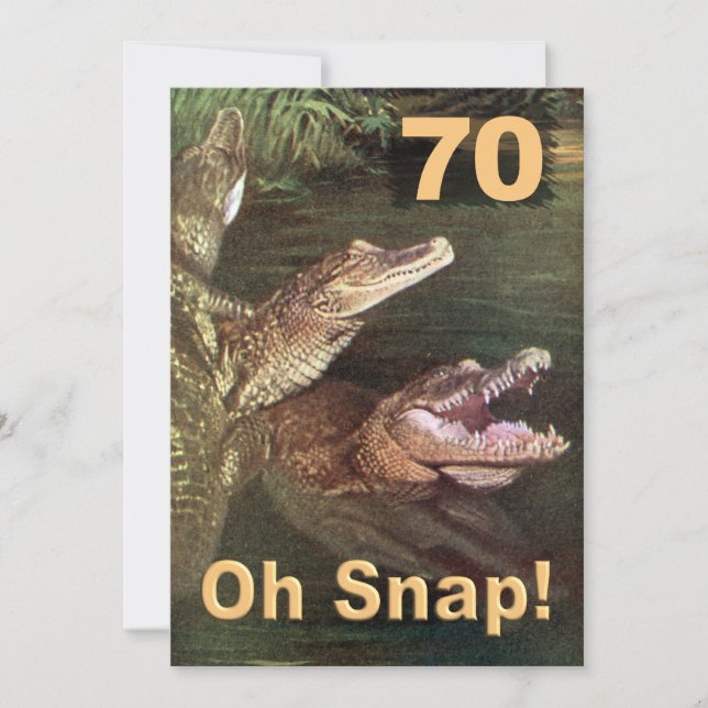 Funny 70. Geburtstagsparty Einladungen (Vorderseite)