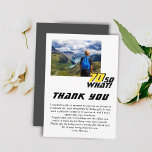 Funny 70 so, was Zitat Foto 70. Geburtstag Dankeskarte<br><div class="desc">Funny 70 so,  was Zitat Foto 70. Geburtstag Danke Karte. Ein motivierend und lustiger Text 70 So,  was ist toll für eine Person mit einem Sinn für Spaß. Fügen Sie Ihr Foto und Ihr Dankeschön Notiz.</div>