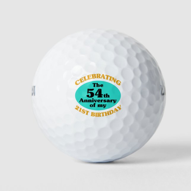 Funny 75. Geburtstagsgeschenk Golfball (Vorderseite)