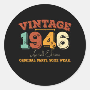 Funny 79 Year Old 1946 Vintag 79. Geburtstagsgesch Runder Aufkleber