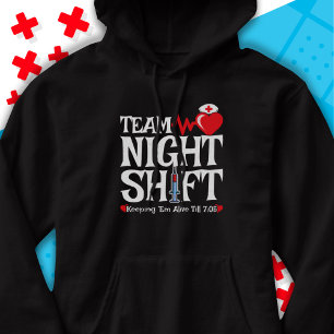 Funny 7:05 Team Night Shift Nurse Aufwertung Hoodie