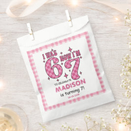 Funny 7th Birthday | “I Was 6, Now 7” Party Geschenktütchen