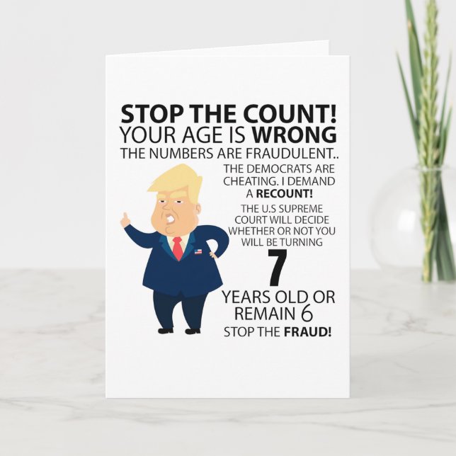 Funny 7th Year Birthday Present Happy Birth Year Karte (Vorderseite)