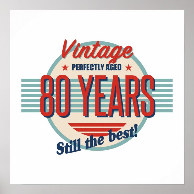 Funny 80. Geburtstag alt modifiziert Poster (Vorne)