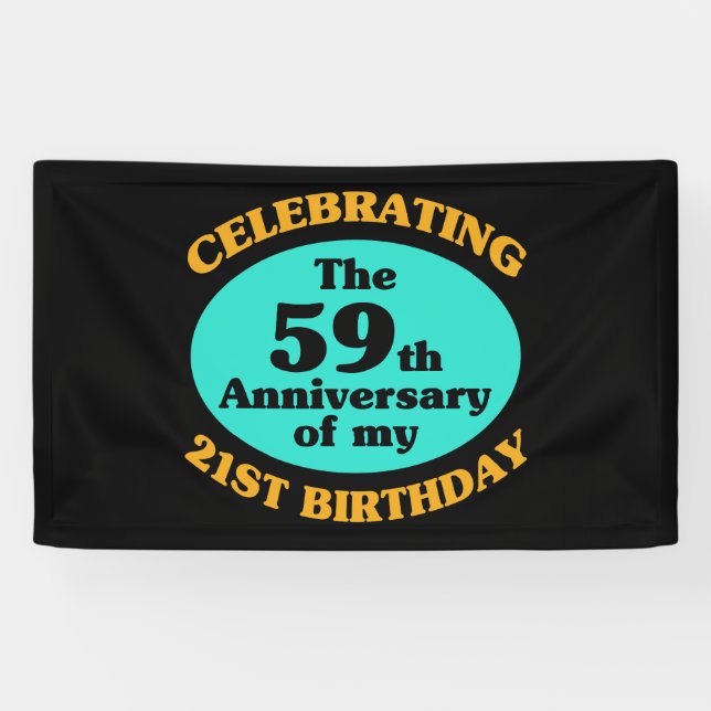Funny 80. Geburtstagsgeschenk Banner (Horizontal)