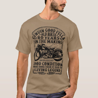 Funny 80 Years Old Biker Retro Style Classic Motor T-Shirt