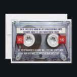 Funny 80er Cassette Mixtape Party Einladung<br><div class="desc">Retro lustige 80er Jahre Mixtape Design verfügt über eine realistische Kassette Audio-Band mit einem personalisierten Label. Ideal für besondere Party-Veranstaltungen,  80er-Geburtstags-Disco-Dance-Party oder Nightclub-Party.</div>