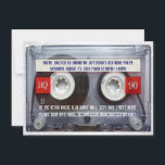 Funny 80er Cassette Mixtape Party Einladung<br><div class="desc">Retro lustige 80er Jahre Mixtape Design verfügt über eine realistische Kassette Audio-Band mit einem personalisierten Label. Ideal für besondere Party-Veranstaltungen,  80er-Geburtstags-Disco-Dance-Party oder Nightclub-Party.</div>