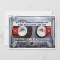 Funny 80er Cassette Mixtape Party