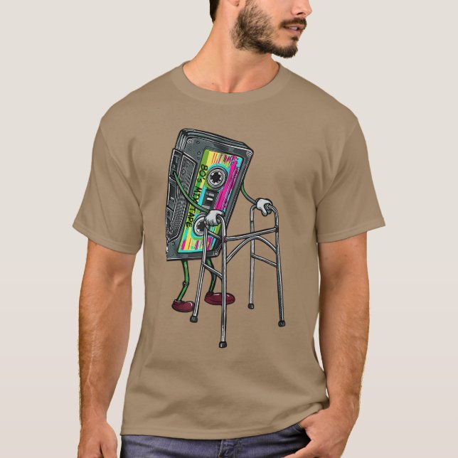Funny 80s Mitape Cassette Retro Music Joke family T-Shirt (Vorderseite)
