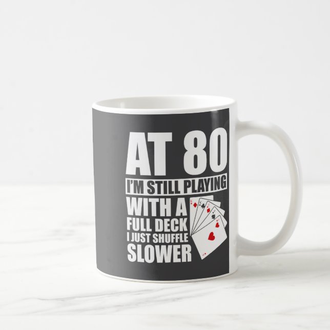 Funny 80th Birthday Ker Player 80 Year Old Retro  Kaffeetasse (Rechts)