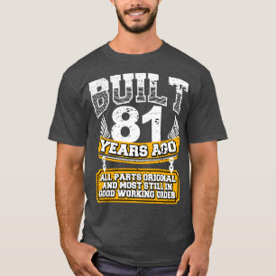 Funny 81. Geburtstag Shirt Vintag gebaut 81 Jahre