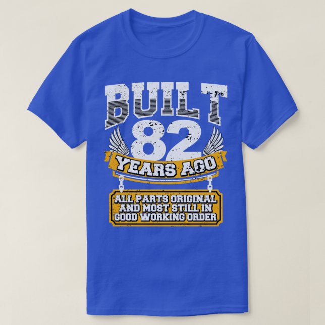 Funny 82. Geburtstag Shirt Vintag gebaut 82 Jahre  (Design vorne)