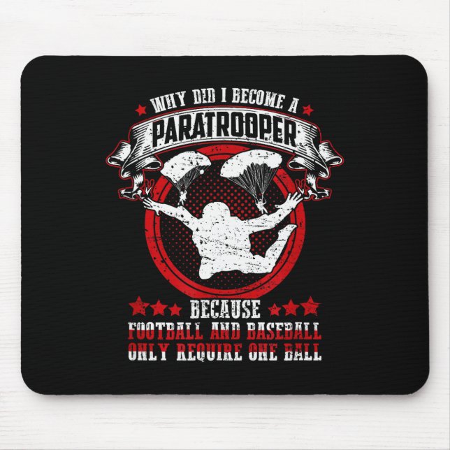 Funny 82nd 101st Airborne Paratrooper Military  Mousepad (Vorne)