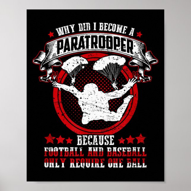 Funny 82nd 101st Airborne Paratrooper Military  Poster (Vorne)