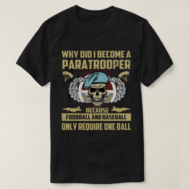Funny 82nd 101st Airborne Paratrooper Military T-Shirt (Design vorne)
