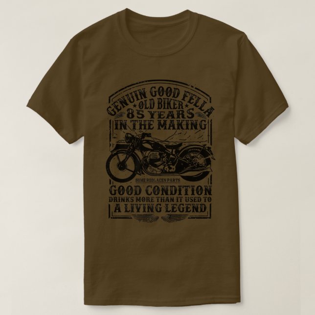 Funny 85 Years Old Biker Retro Style Classic Motor T-Shirt (Design vorne)