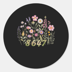 Funny 8647 Blume Bloral Boho für Männer und Frauen Runder Aufkleber