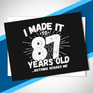 Funny 87. Geburtstag Zitat sarkastisch 87 Jahre al Postkarte