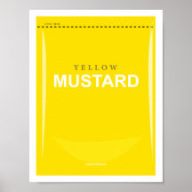 Funny 8.5"x11" Gelbes Mustard Packet Poster