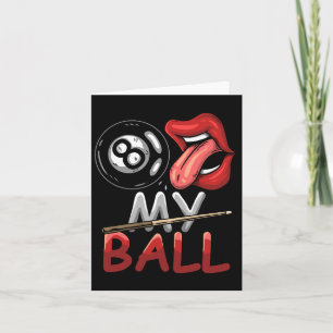 Funny 8 Ball Billiard Pool Player Aight Ball Billi Karte