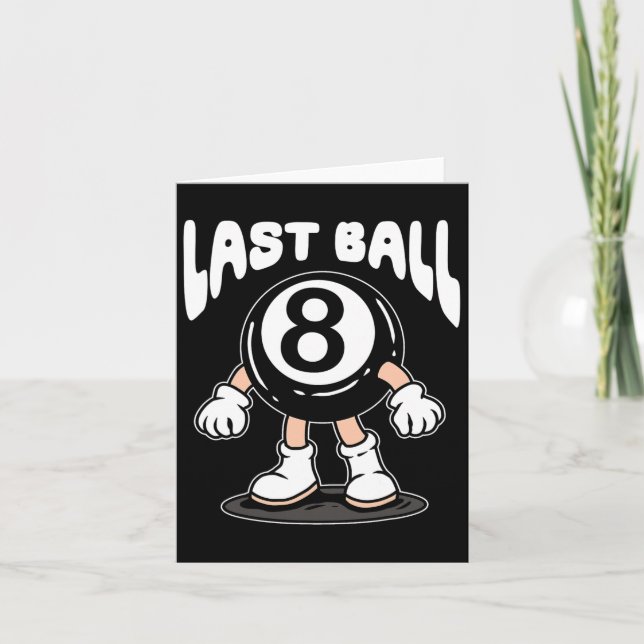 Funny 8 Ball Billiard Pool Player Aight Ball Billi Karte (Vorderseite)