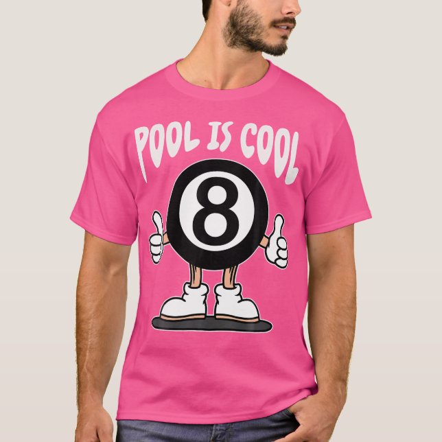 Funny 8 Ball Billiard Pool Player Aight Ball Billi T-Shirt (Vorderseite)