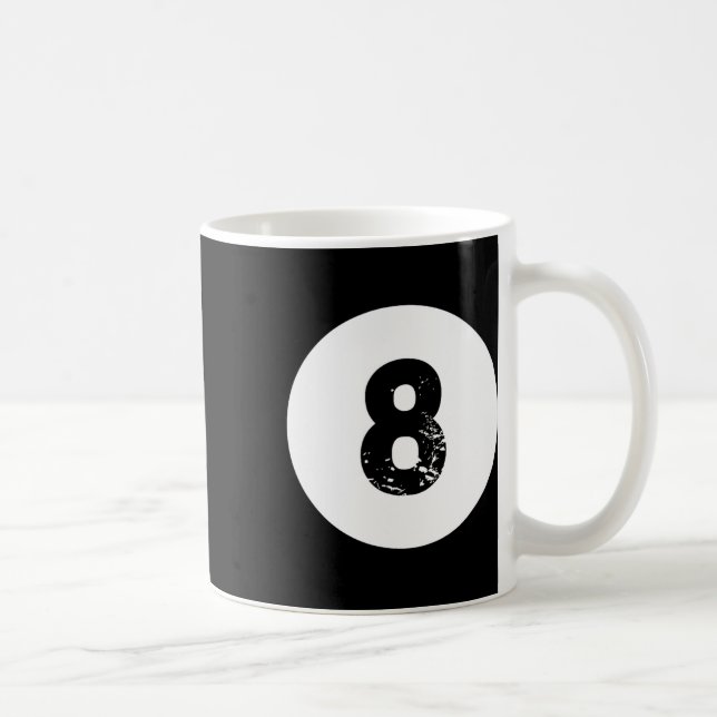 Funny 8 Ball Magic Billiards Pool Lazy Halloween C Kaffeetasse (Rechts)
