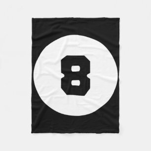 Funny 8 Ball Magic Eight Ball Billiard Pool Schwar Fleecedecke