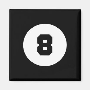 Funny 8 Ball Magic Eight Ball Billiard Pool Schwar Magnet