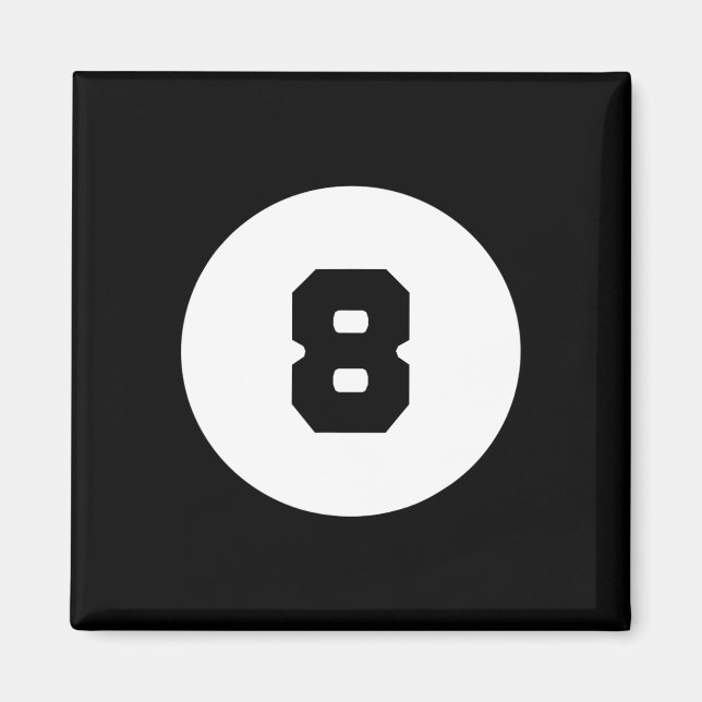 Funny 8 Ball Magic Eight Ball Billiard Pool Schwar Magnet (Vorne)