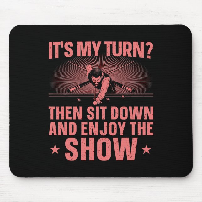 Funny 8 Ball Pool Design Männer Frauen Pool Spiele Mousepad (Vorne)